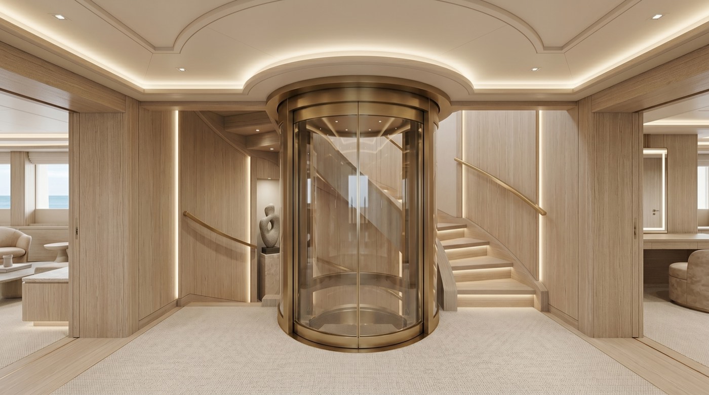 Interior elevator render