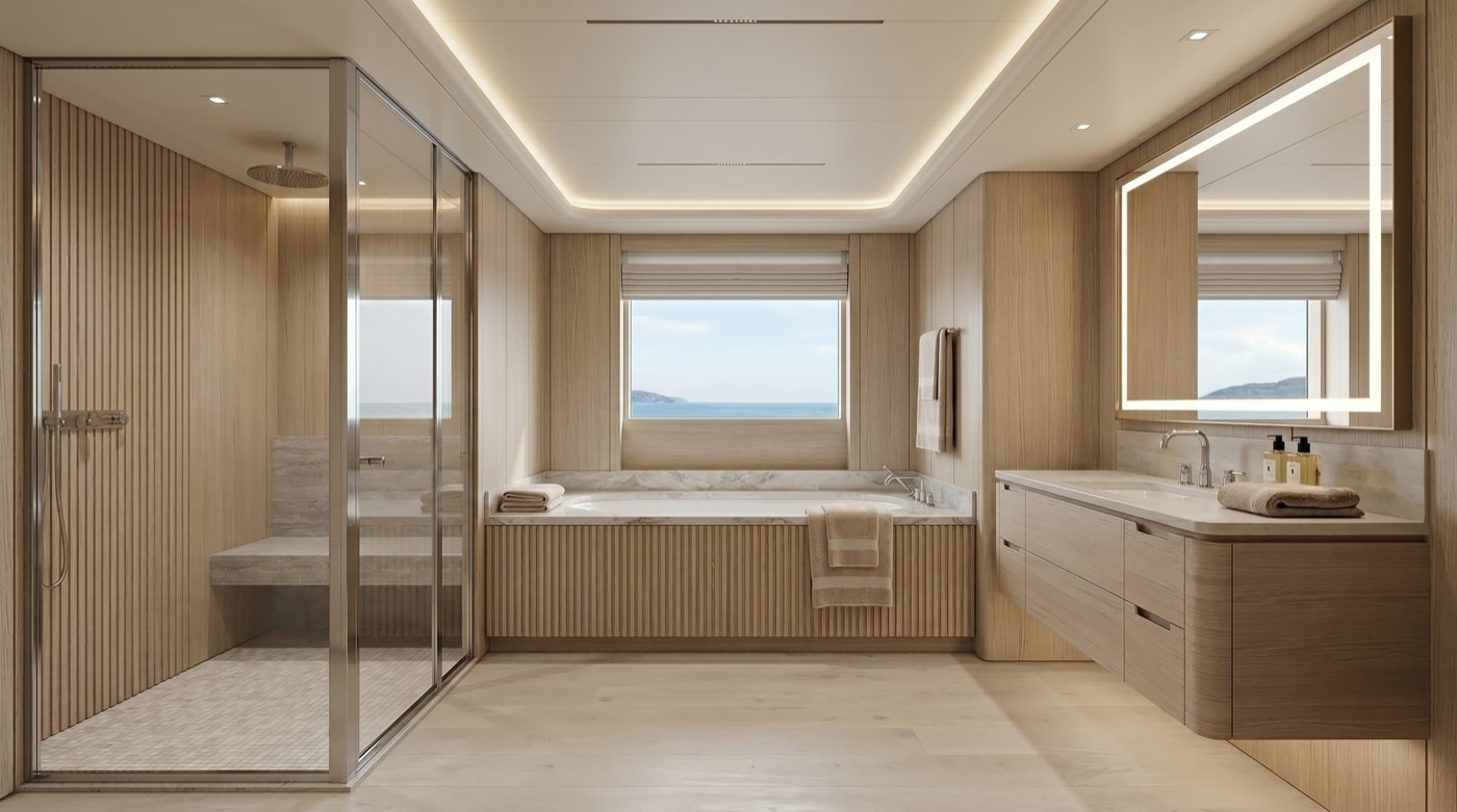 Master bathroom interior render